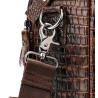 Luxurious leather handbag - with shoulder strap - crocodile skin pattern - genuine leatherBags
