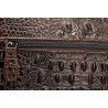 Luxurious leather handbag - with shoulder strap - crocodile skin pattern - genuine leatherBags