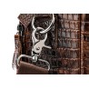 Luxurious leather handbag - with shoulder strap - crocodile skin pattern - genuine leatherBags