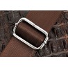 Luxurious leather handbag - with shoulder strap - crocodile skin pattern - genuine leatherBags