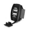 Universal USB dual socket - 3.1V -12V/24V - charging port - LEDChargers
