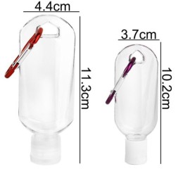 Refillable bottle - mini container - with hook - hand sanitizer / soap dispenser - 30ml / 50mlSkin