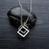 Punk style necklace - hollow out cube shape pendant - unisexNecklaces