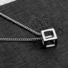 Punk style necklace - hollow out cube shape pendant - unisexNecklaces