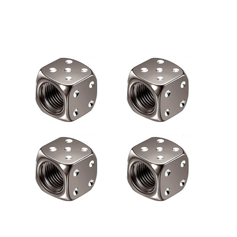 Aluminum tire valves - dice shaped - 4 piecesWheel parts