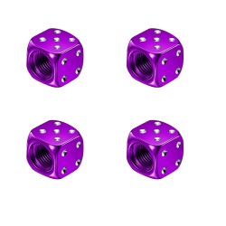Aluminum tire valves - dice shaped - 4 piecesWheel parts