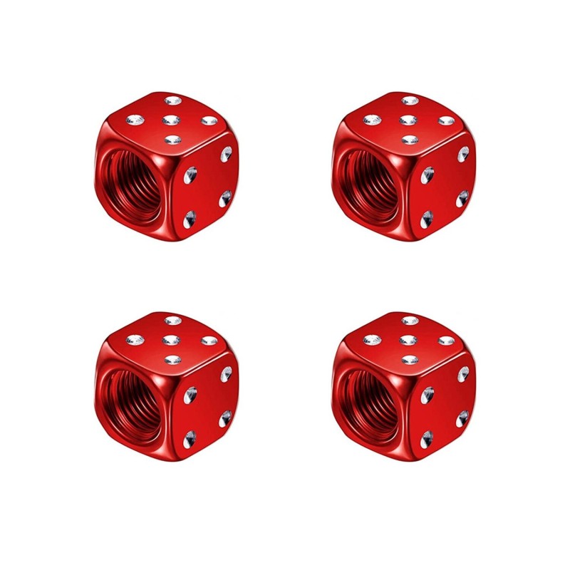 Aluminum tire valves - dice shaped - 4 piecesWheel parts