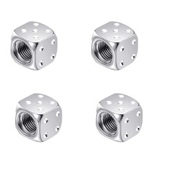 Aluminum tire valves - dice shaped - 4 piecesWheel parts
