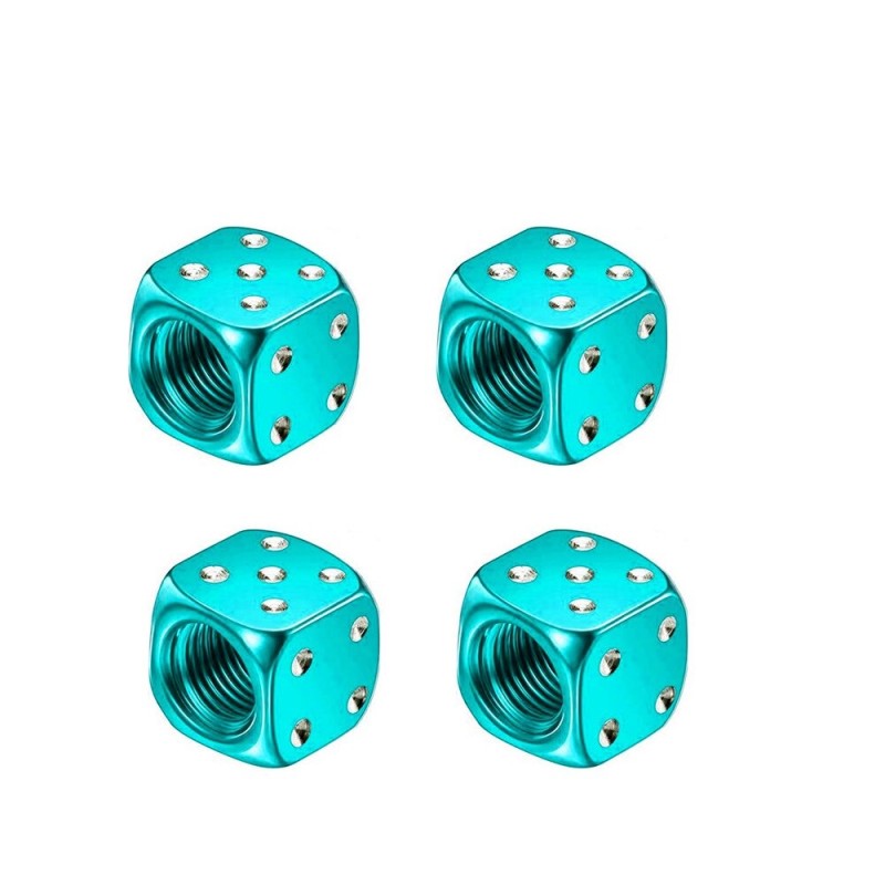 Aluminum tire valves - dice shaped - 4 piecesWheel parts