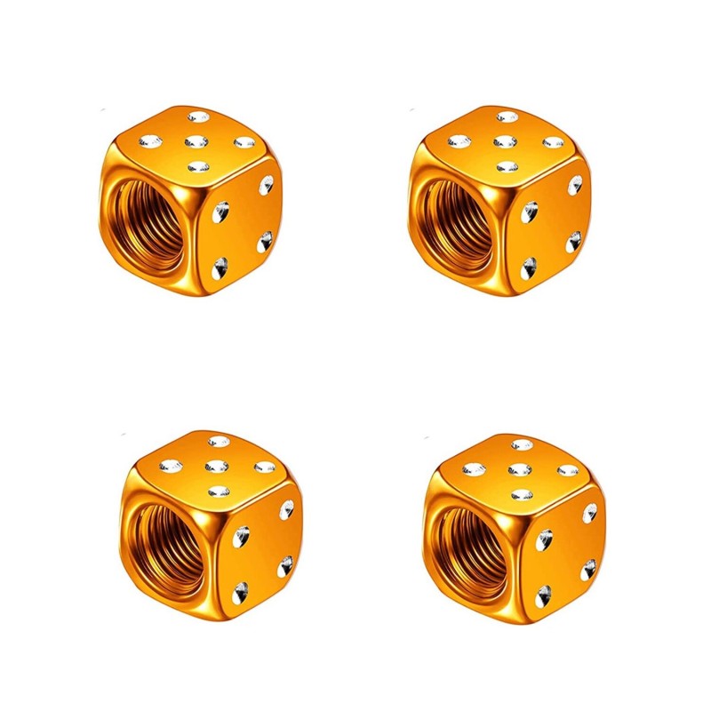 Aluminum tire valves - dice shaped - 4 piecesWheel parts