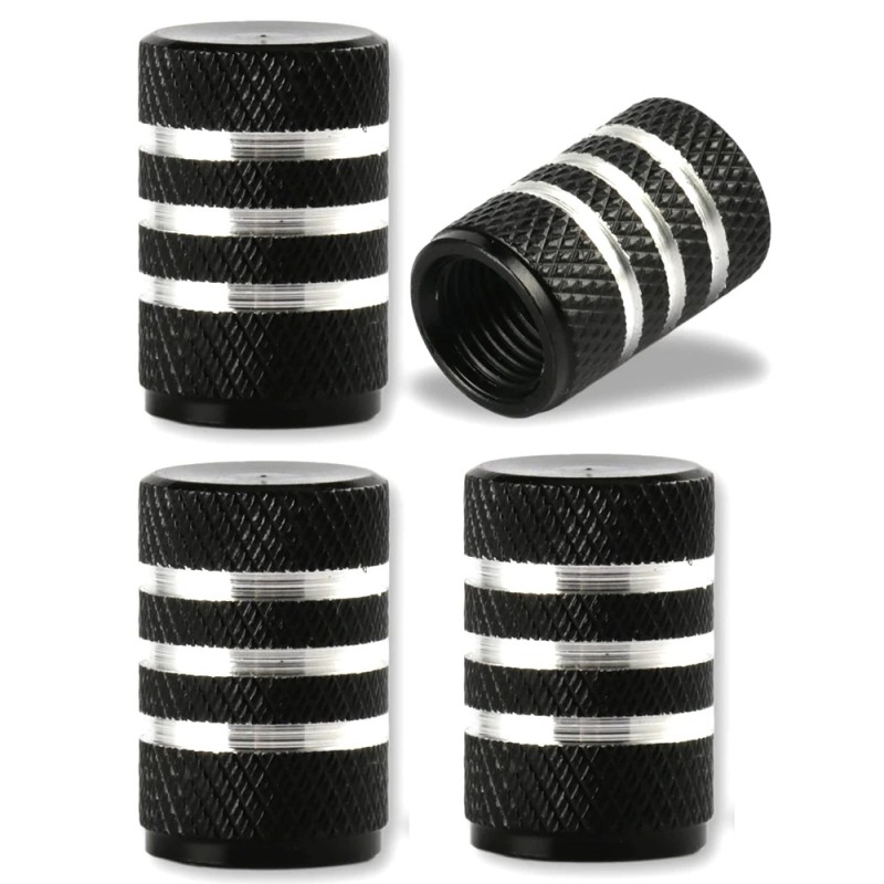 Aluminum tire valves - stripes design - 4 piecesWheel parts