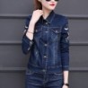 Short jeans jacket - vintage flower embroideryJackets