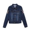 Short jeans jacket - vintage flower embroideryJackets