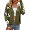 Classic cardigan - long sleeve sweater - with buttons - floral patternHoodies & Jumpers