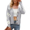 Classic cardigan - long sleeve sweater - with buttons - floral patternHoodies & Jumpers
