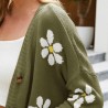 Classic cardigan - long sleeve sweater - with buttons - floral patternHoodies & Jumpers