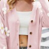 Classic cardigan - long sleeve sweater - with buttons - floral patternHoodies & Jumpers