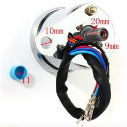 Universal motorcycle dual Odometer - speedometer - LED gauge KM/HInstruments