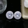 Fashionable jewellery set - earrings - necklace - with round cubic zirconiaJewellery Sets