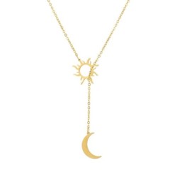Trendy stainless steel necklace - moon & starNecklaces