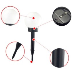 Garden solar light - ground stick - round ball - LED - waterproof - 4 piecesSolar lighting