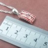 Elegant jewellery set - with red zirconia - necklace - earrings - ringJewellery Sets