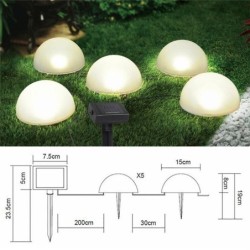 Garden solar light - half globe shaped - 5 LED - waterproof - ground mountedSolar lighting