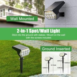 Solar powered light - landscape spotlights - 4 lighting modes - 108 LED - IP65 waterproofSolar lighting