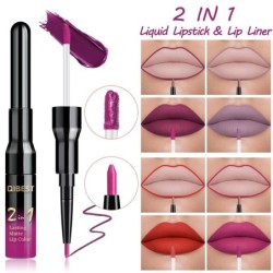 2 in 1 lipstick - double head - liquid matte lipstick & lip liner - waterproofLipsticks