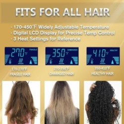 2 in 1 professional hair straightener - curler - titanium - LCD digital displayHair straighteners