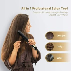 2 in 1 professional hair straightener - curler - titanium - LCD digital displayHair straighteners