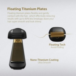 2 in 1 professional hair straightener - curler - titanium - LCD digital displayHair straighteners
