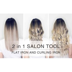 2 in 1 professional hair straightener - curler - titanium - LCD digital displayHair straighteners