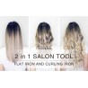 2 in 1 professional hair straightener - curler - titanium - LCD digital displayHair straighteners