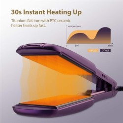 2 in 1 professional wide straightener - curler - digital LCD display - dual VoltageHair straighteners