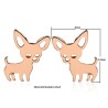 Small stud earrings - dogs shaped - stainless steelEarrings