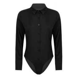 Elegant bodysuits - long sleeve blouse - with buttonsBlouses & shirts
