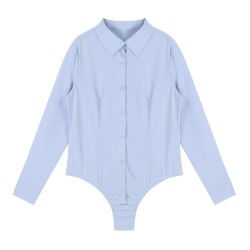 Elegant bodysuits - long sleeve blouse - with buttonsBlouses & shirts