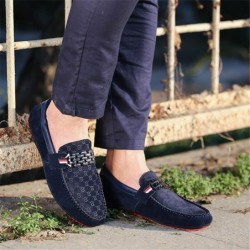 Fashionable men's loafers - shallow suede shoesShoes