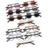 Fashionable small round sunglasses - gradient lens - double color - rivets - UV400Sunglasses