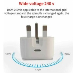 PD 20W - USB-C PD - 100-240V - fast charger - UK plugChargers