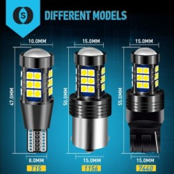 Car reverse light - LED bulb - 1156 BA15S - 7440 W21W - T15 W16W - 2 piecesT15