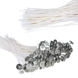 Cotton candle wicks - pre-waxed - for candle making - 100 piecesCandles & Holders