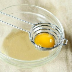 Egg white separator - spiral stainless steel spoon - long handleCutlery