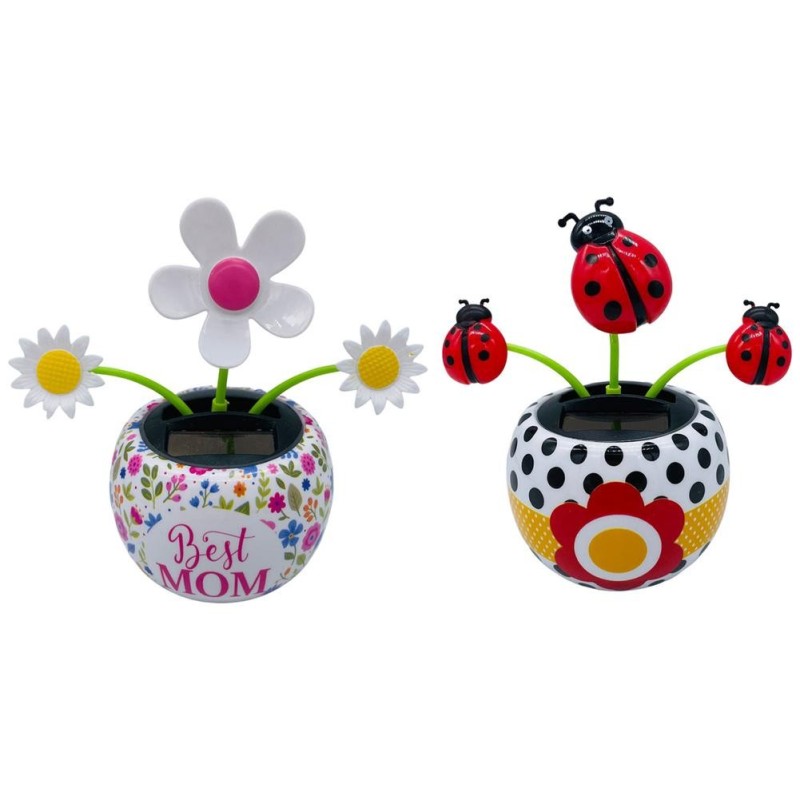 Solar powered toy - dancing flower / ladybugsSolar
