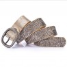 Fashionable leather belt with metal buckle & rivetsBelts