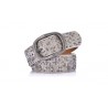 Fashionable leather belt with metal buckle & rivetsBelts