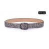 Fashionable leather belt with metal buckle & rivetsBelts