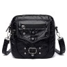 Small shoulder / waist bag - leather - rivets - zippersBags