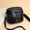 Small shoulder / waist bag - leather - rivets - zippersBags
